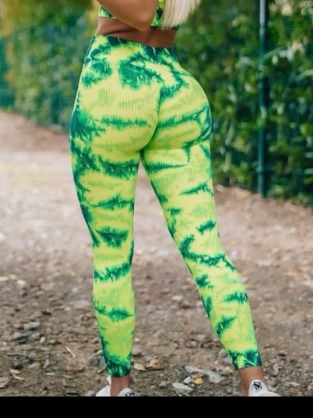 Bombshell sportswear Leggings size XS/S seamless ribbed tie dye - Picture 2 of 9